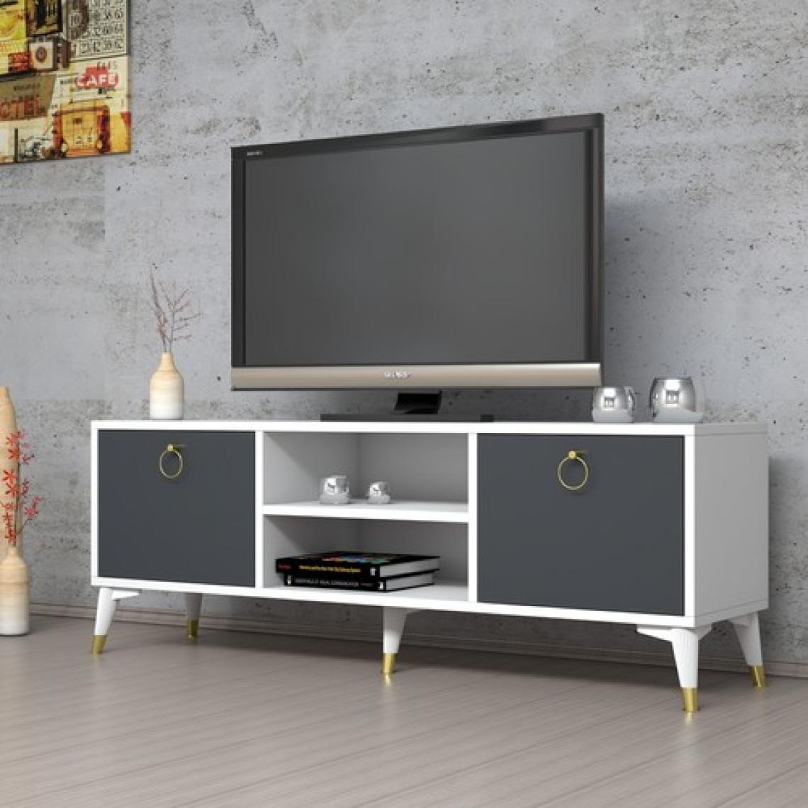 Ferniso Mobilya 138 cm Tv Ünitesi Beyaz-Antrasit