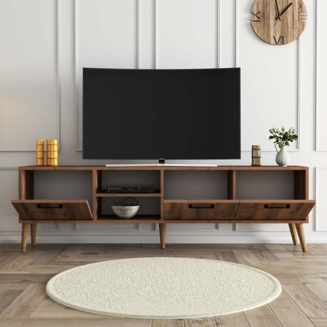 Mezza Exxen 180 cm (Ahşap Ayaklı) Tv Ünitesi Hat Rengi 1583
