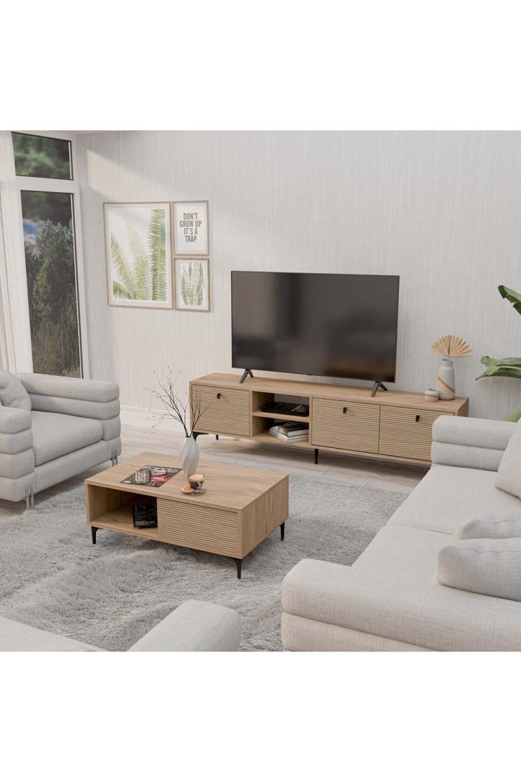 Mezza Set 1364-2092 Vision Tv Ünitesi - Orta Sehpa Seti Sepet - Yunus