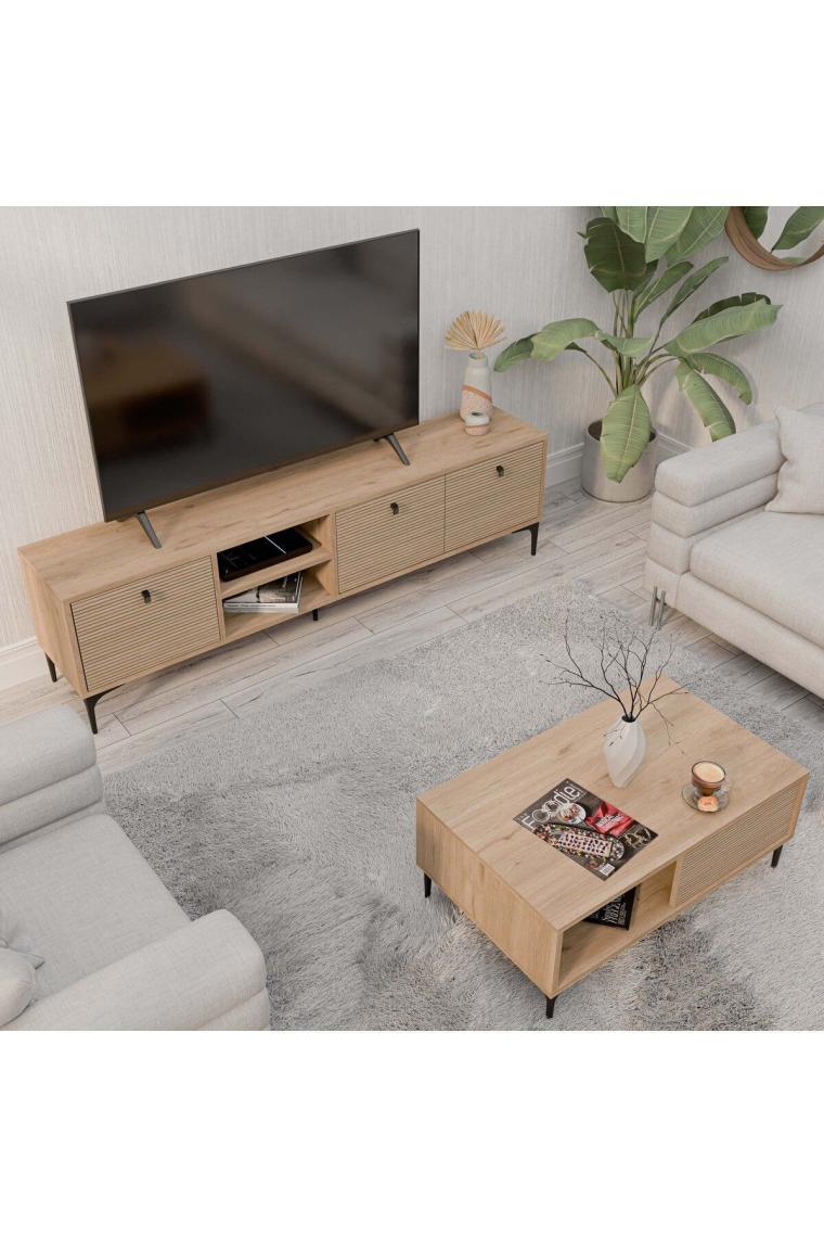 Mezza Set 1364-2092 Vision Tv Ünitesi - Orta Sehpa Seti Sepet - Yunus