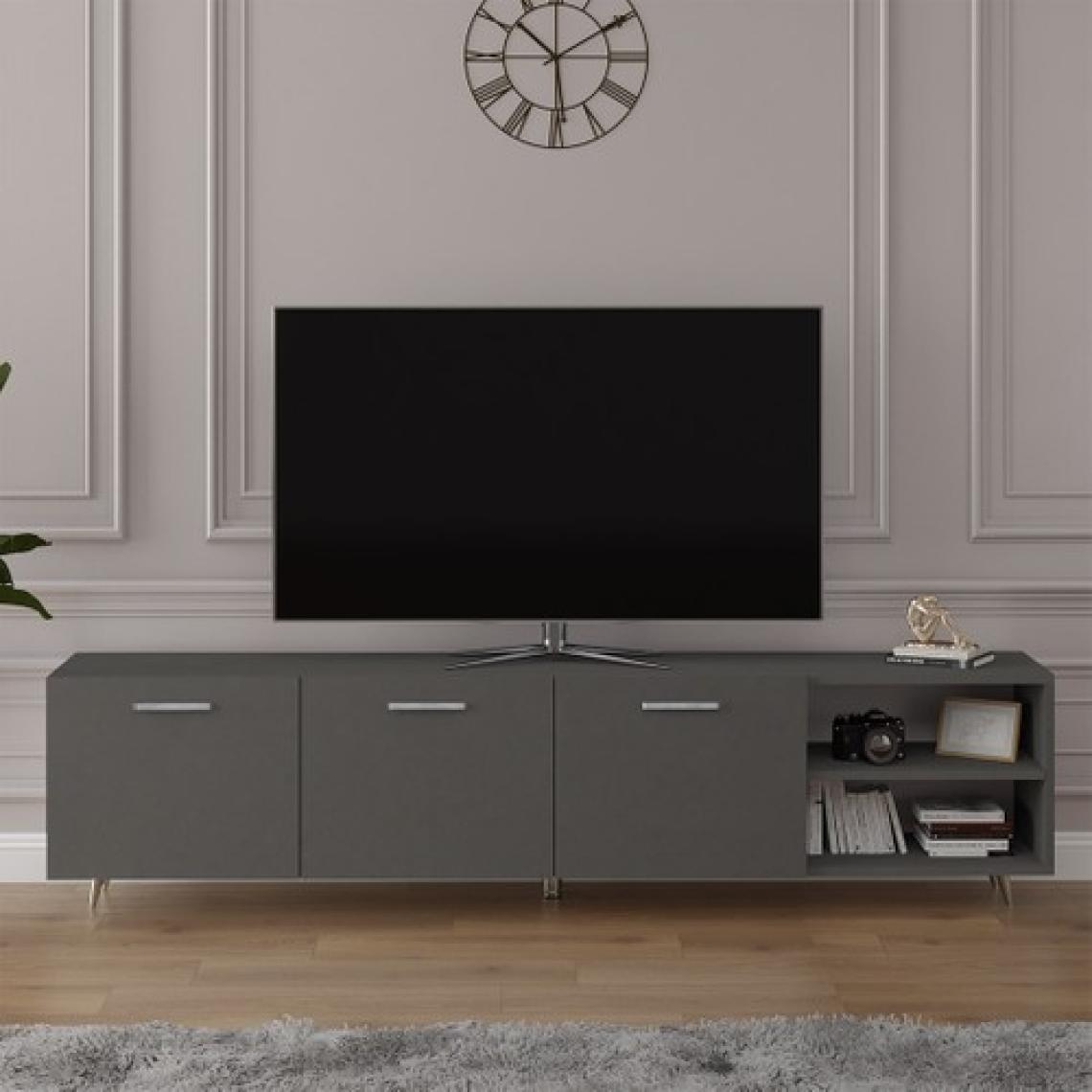 Asra Trend %100 MDFLAM Tv Ünitesi Koyu Gri T-21
