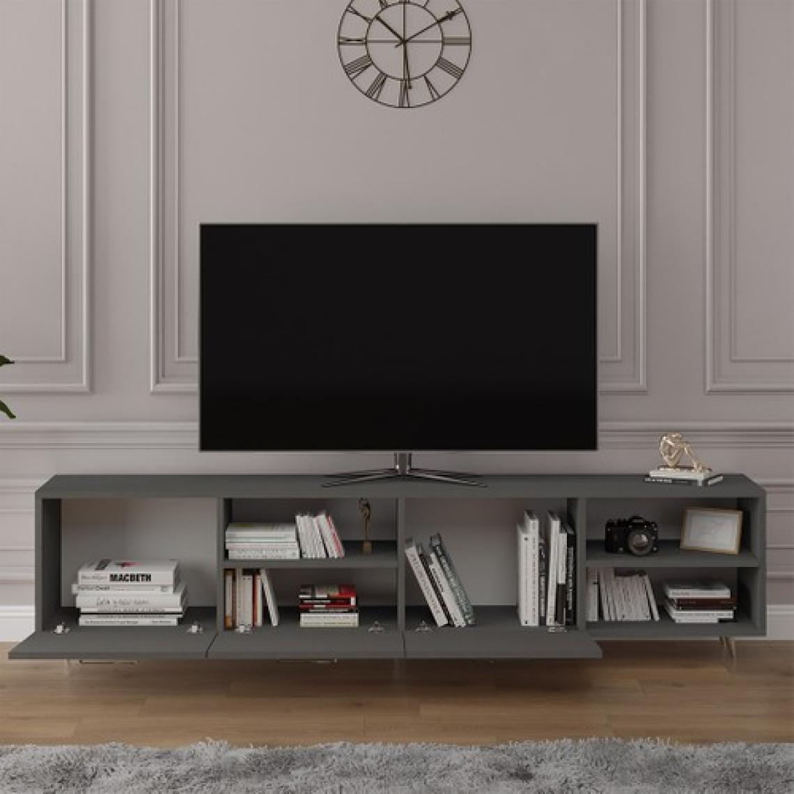Asra Trend %100 MDFLAM Tv Ünitesi Koyu Gri T-21