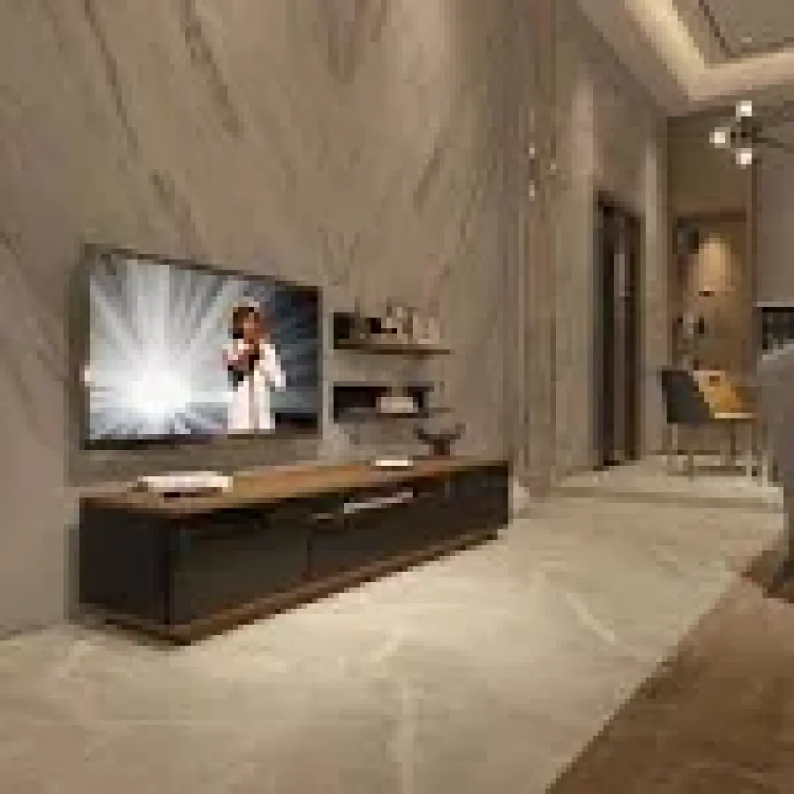 Decoraktiv Trendstyle 4s Mdf Tv Ünitesi Tv Sehpası Ceviz Siyah