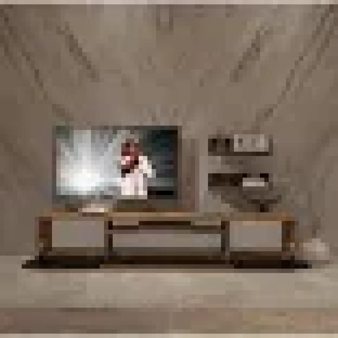 Decoraktiv Trendstyle 4s Mdf Tv Ünitesi Tv Sehpası Ceviz Siyah