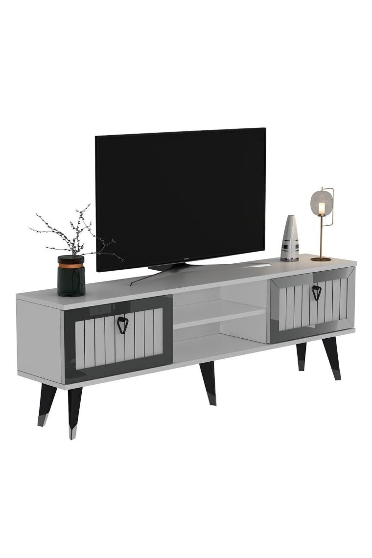 Cantek Dizayn Lidya Tv Stand Beyaz-Gümüş