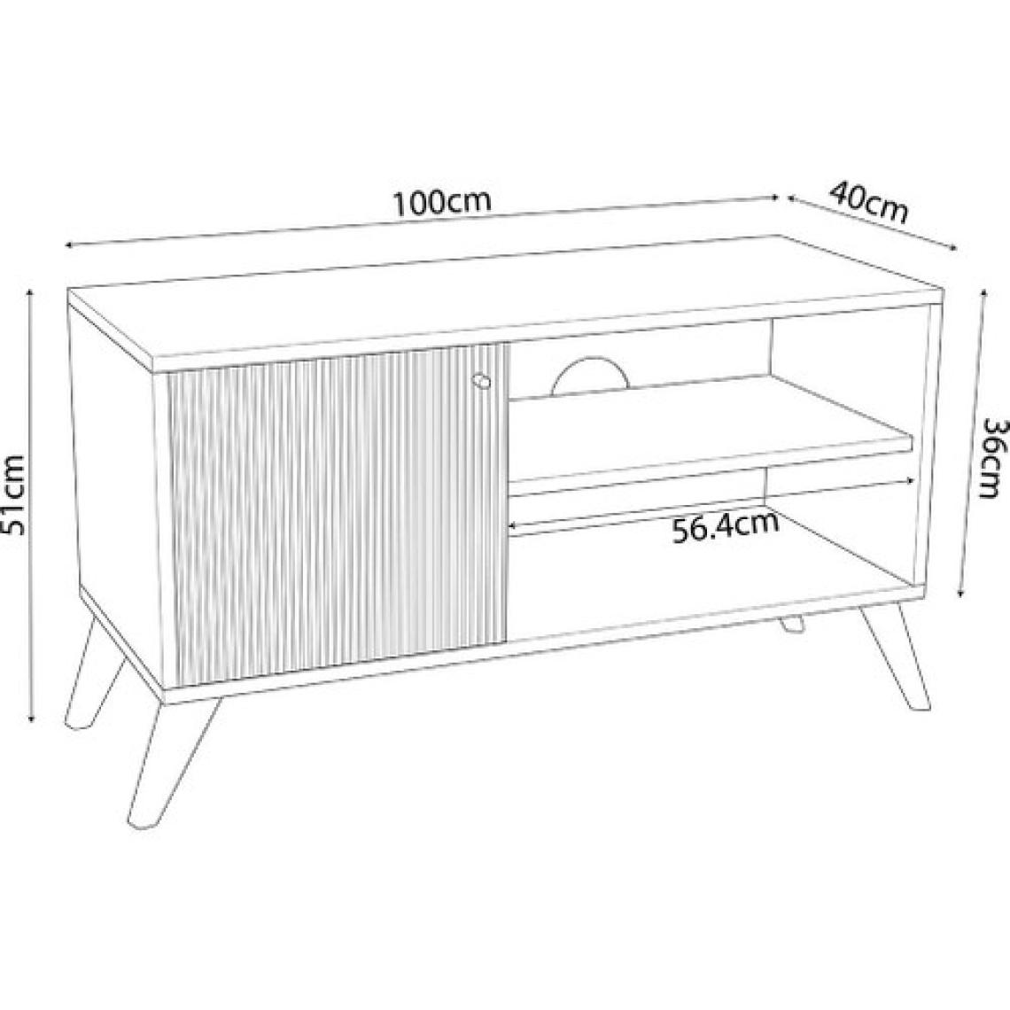 Bimossa B4030 Lisa Tv Ünitesi Siyah-Sepet 100CM