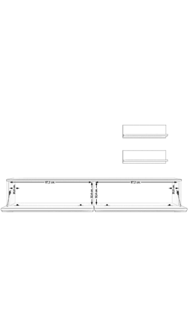 Decoraktiv Eko 4 Mdf Std Tv Ünitesi Tv Sehpası Beyaz Ceviz