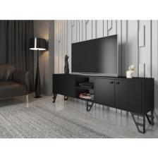 Wood'n Love Sofia 180 cm Metal Ayaklı Tv Ünitesi - Siyah / Siyah