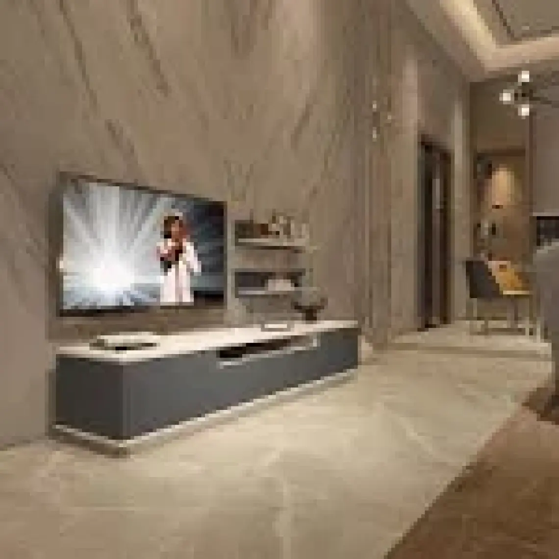 Decoraktiv Trendstyle 4s Mdf Tv Ünitesi Tv Sehpası Beyaz Antrasit