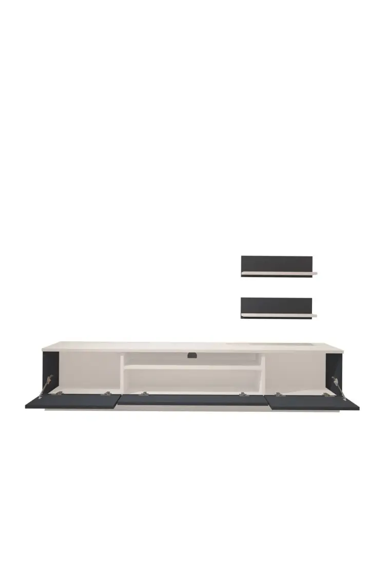 Decoraktiv Trendstyle 4s Mdf Tv Ünitesi Tv Sehpası Beyaz Antrasit