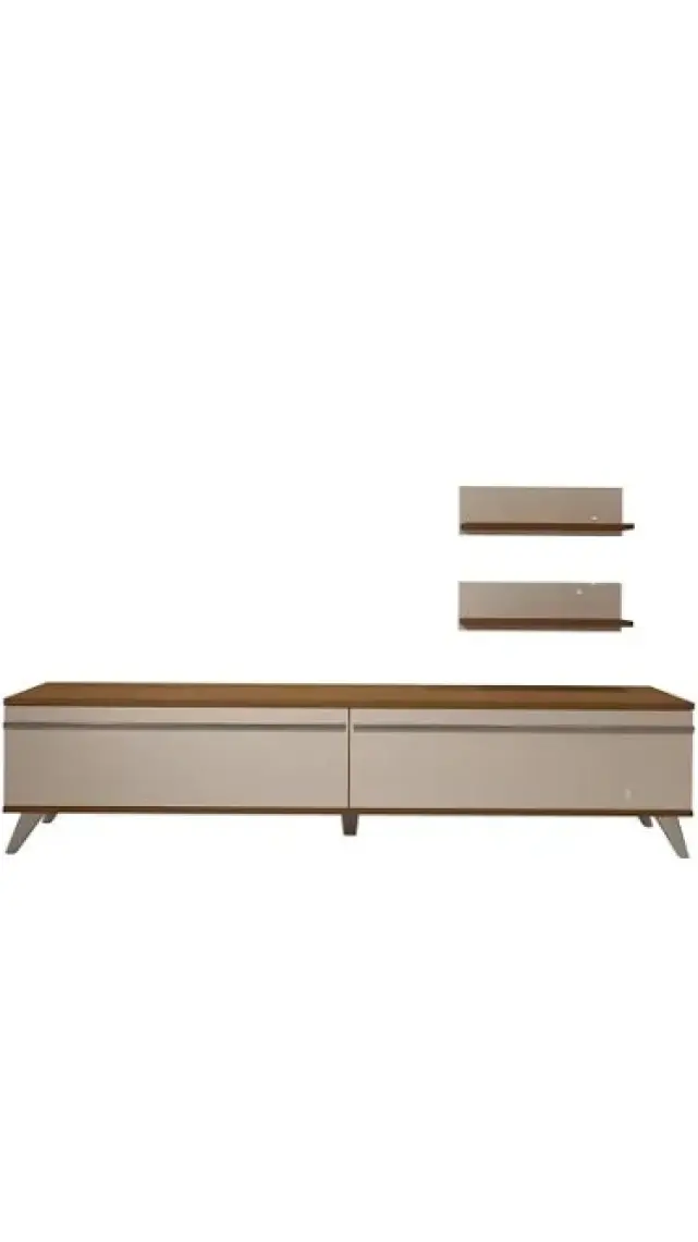 Decoraktiv Eko 4 Mdf Std Retro Tv Ünitesi Tv Sehpası Ceviz Beyaz