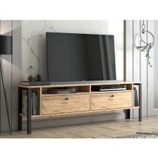 Wood'n Love Atlanta Metal Ayaklı Tv Ünitesi - Atlantik Çam / Siyah