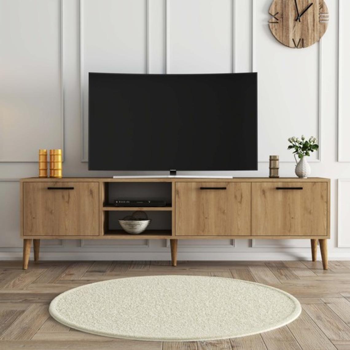 Mezza Exxen 180 cm (Ahşap Ayaklı) Tv Ünitesi Sepet Rengi 1587