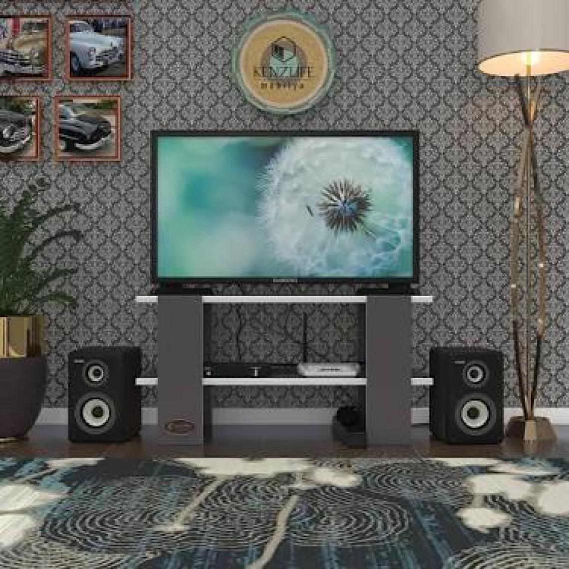 Kenzlife televizyon sehpası bangkok gri 040*080*30 tv ünitesi