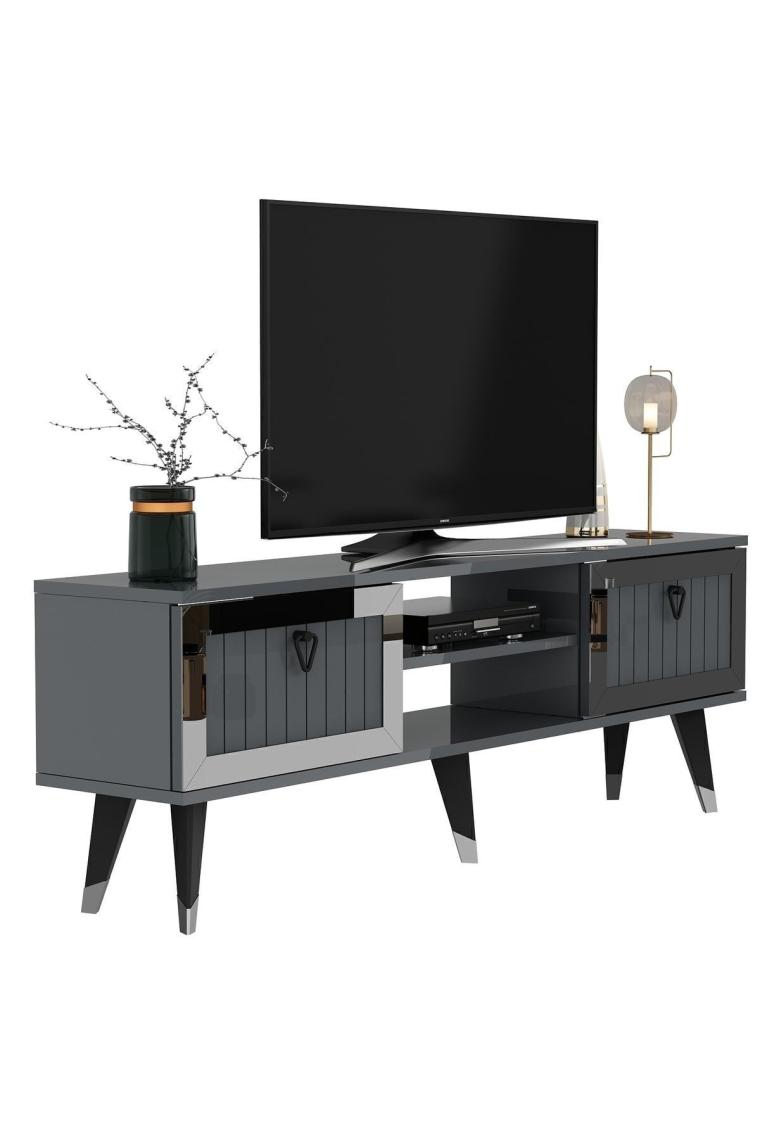 Cantek Dizayn Lidya Tv Stand Antrasit-Gümüş