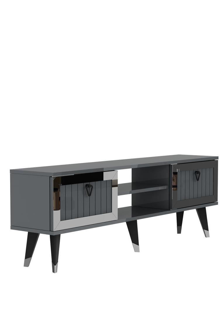 Cantek Dizayn Lidya Tv Stand Antrasit-Gümüş