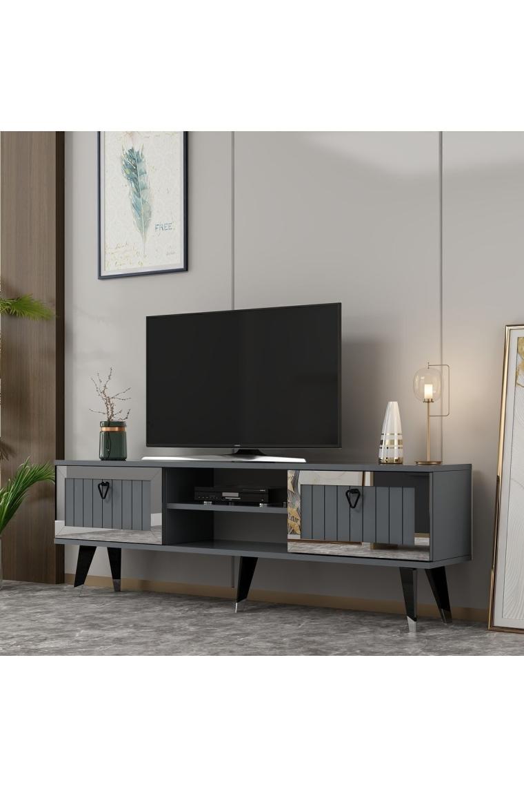 Cantek Dizayn Lidya Tv Stand Antrasit-Gümüş