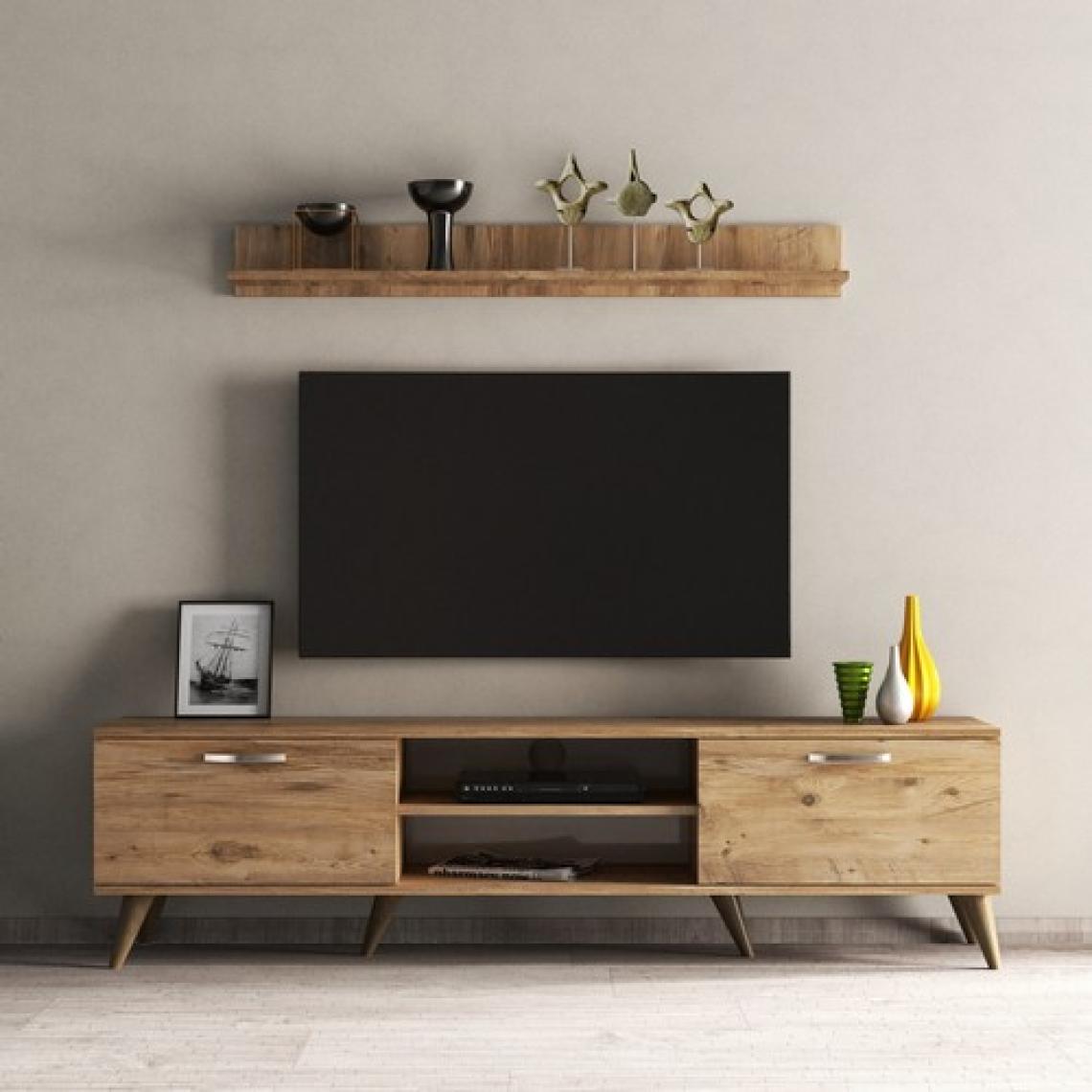 Tanmob Mega 180'li L Raflı Tv Ünitesi Çam - TVU0102