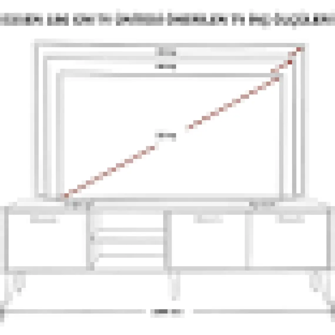 Mezza Set 1583-2072-1622 Exxen (Ahşap Ayaklı) Tv Ünitesi - Orta Sehpa - Konsol Seti Hat Rengi