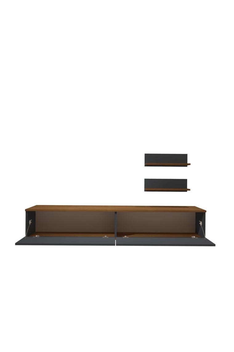 Decoraktiv Eko 4 Mdf Std Tv Ünitesi Tv Sehpası Ceviz Antrasit
