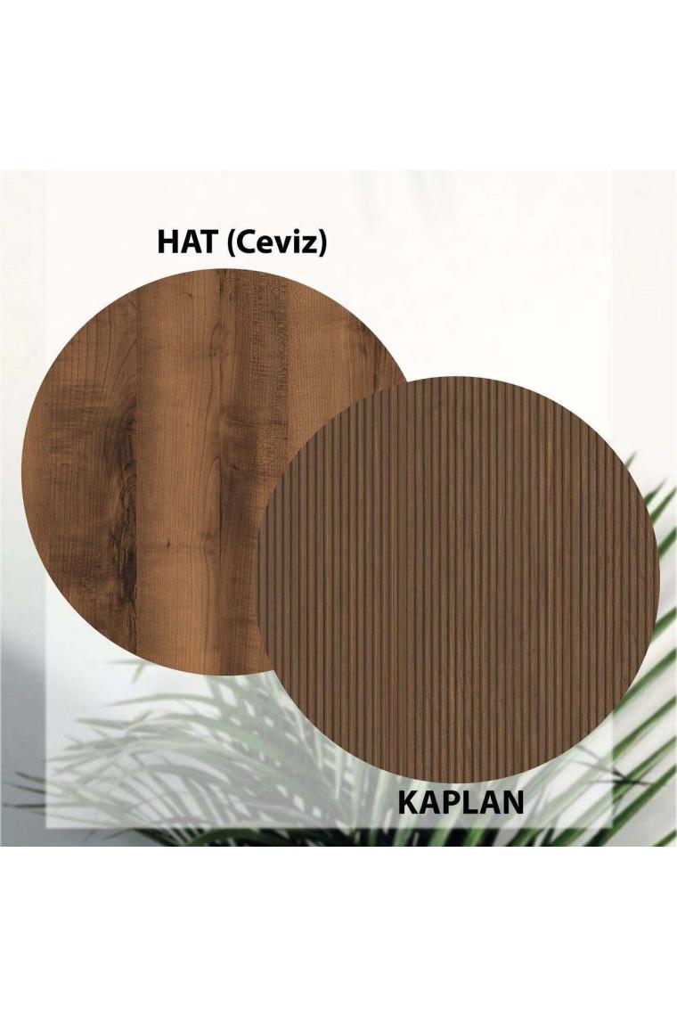Mezza 1380 Terra 180 cm (Ahşap Ayaklı) Tv Ünitesi Hat - Kaplan