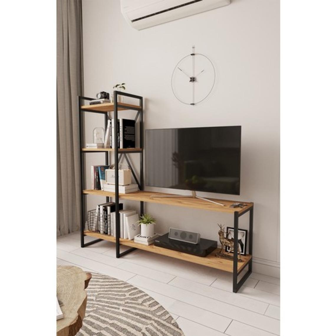Mobitopya Nilamu  150 cm  Tv Ünitesi / Metal Aksamlı / Açık Raf / Kitaplık / Organizer / Ofis / Ev / Salon / Tv Sehpası / Dekoratif