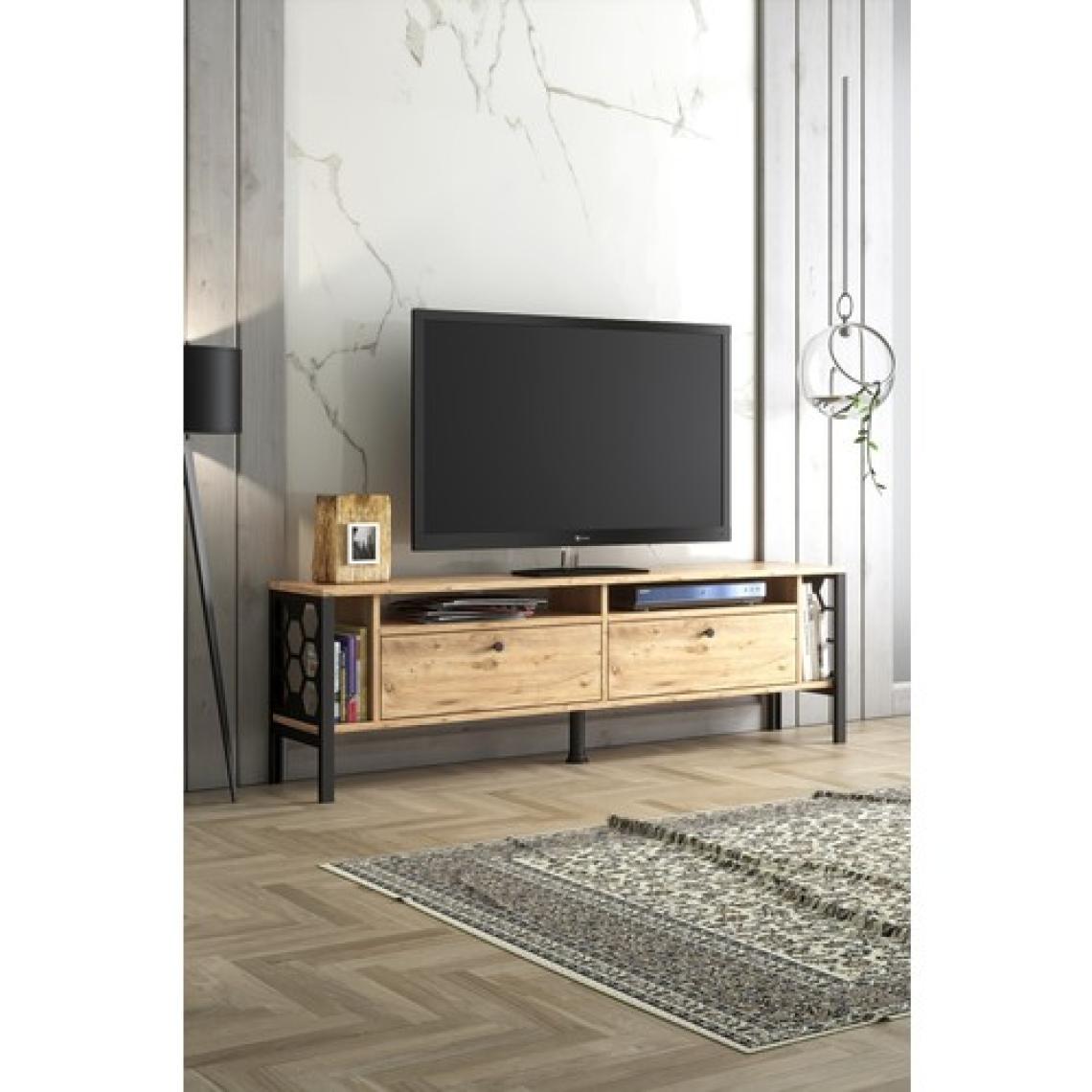 Wood'n Love Luna Tv Ünitesi - Atlantik Çam / Siyah