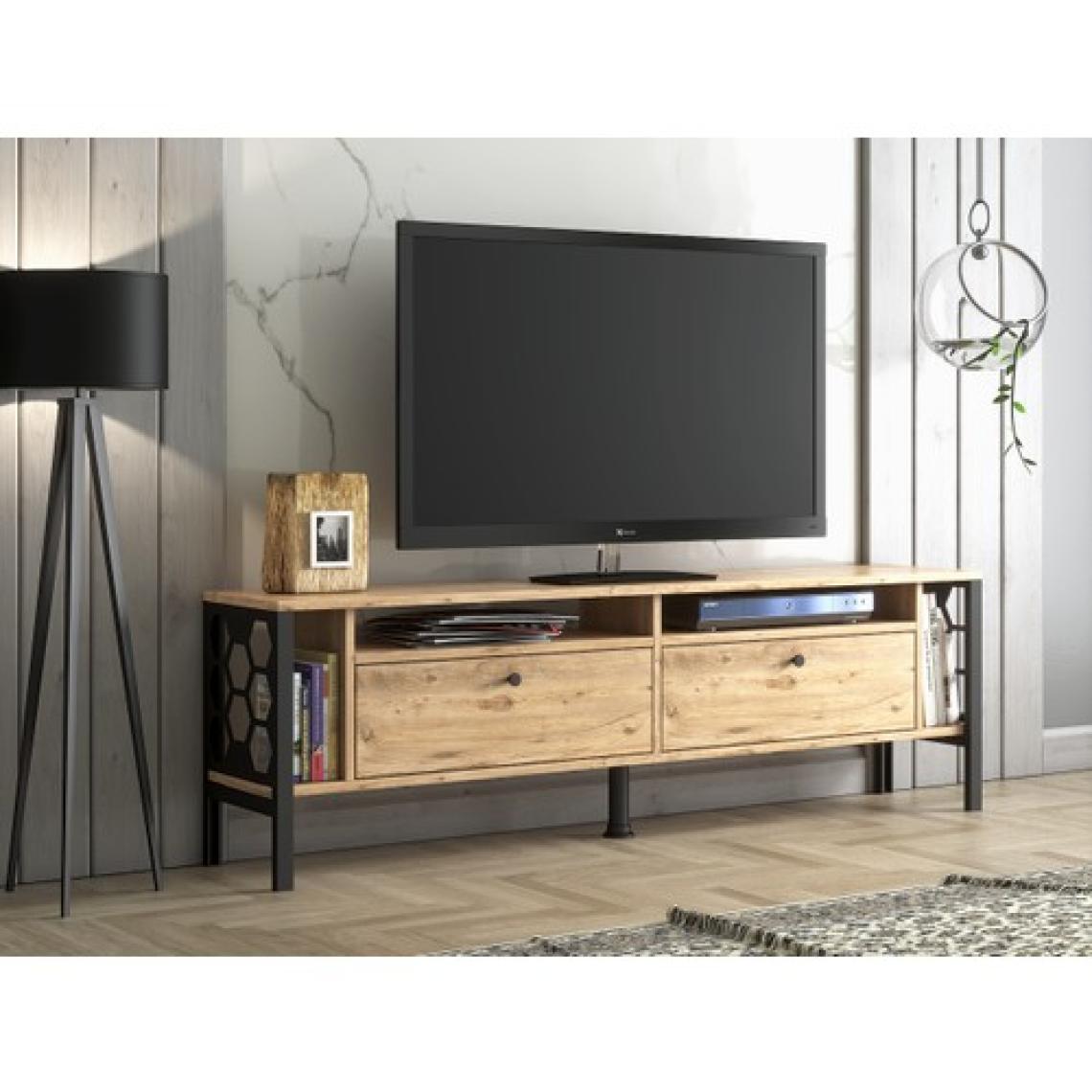 Wood'n Love Luna Tv Ünitesi - Atlantik Çam / Siyah