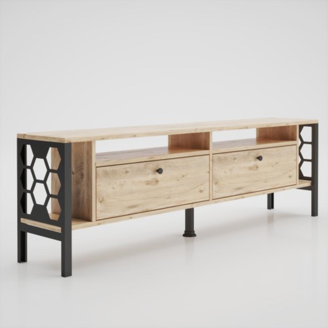 Wood'n Love Luna Tv Ünitesi - Atlantik Çam / Siyah