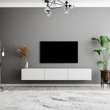 Mezza 1230 Sole 3 Kapaklı Kulpsuz 180 cm Tv Ünitesi Beyaz