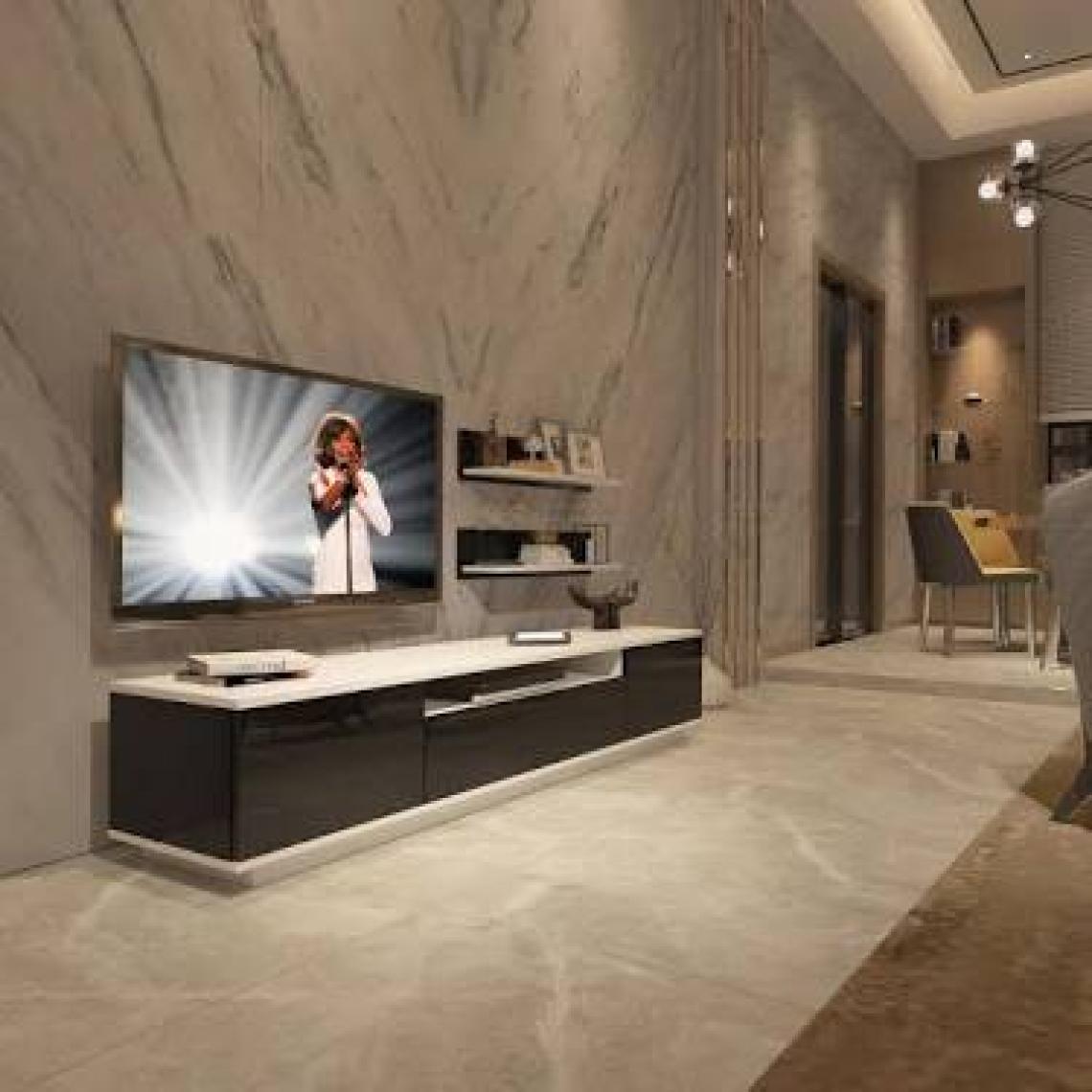 Decoraktiv Trendstyle 4s Mdf Tv Ünitesi Tv Sehpası Beyaz Siyah