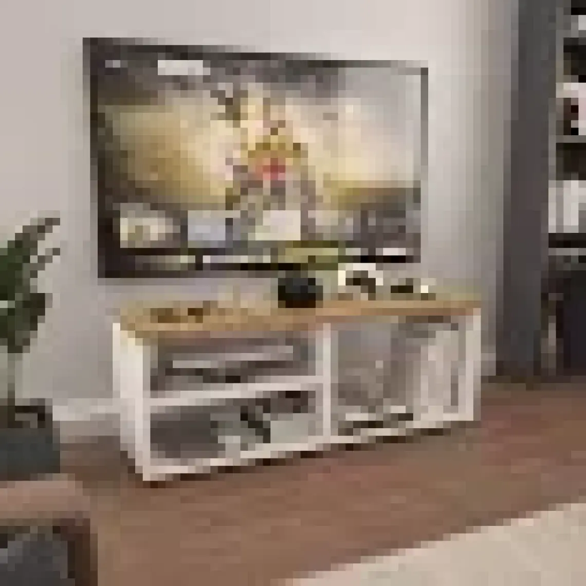 Pratico Tiny Tek Raflı 3 Gözlü Sonomo Beyaz Tv Ünitesi