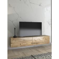 Wood'n Love Toprak 150 cm Duvara Monte Tv Ünitesi - Atlantik Çam / Siyah