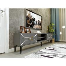 Cantek Dizayn Yummedi Tv Ünitesi 2 Raflı, 2 Kapaklı Antrasit-Gümüş