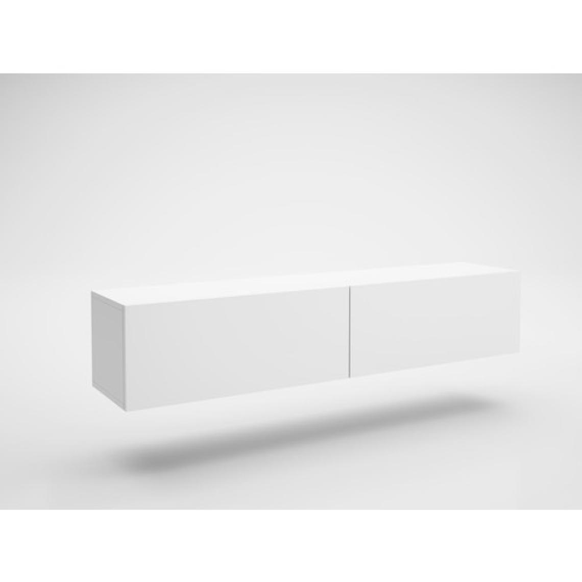 Wood'n Love Toprak 150 cm Duvara Monte Tv Ünitesi - Beyaz / Siyah