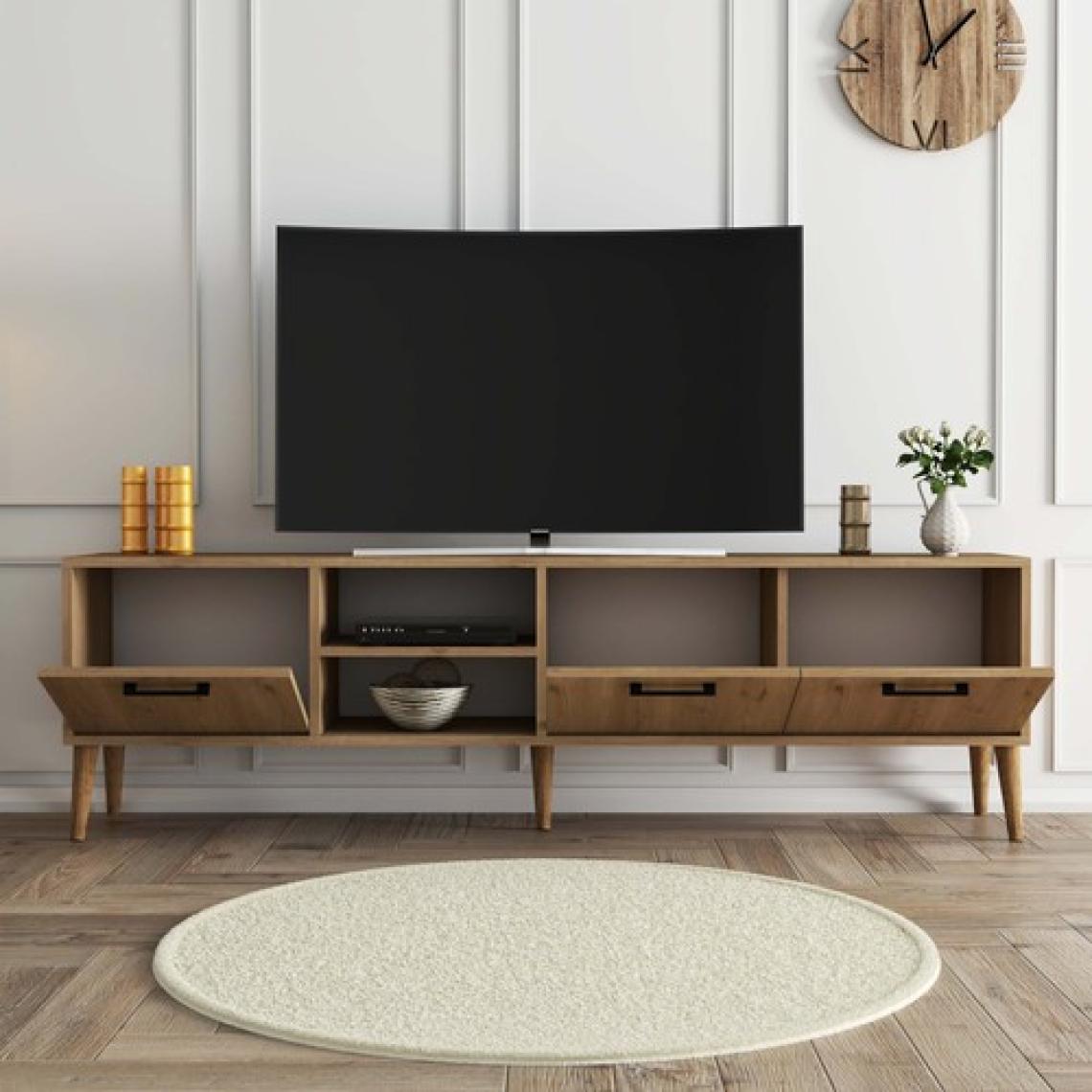 Mezza Exxen 180 cm (Ahşap Ayaklı) Tv Ünitesi Sepet Rengi 1587