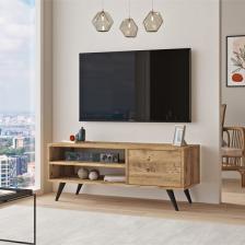 Yurudesign Cloud Tv Ünitesi Tv Sehpası Ahşap Ayaklı 110CM Çam Cd1-A