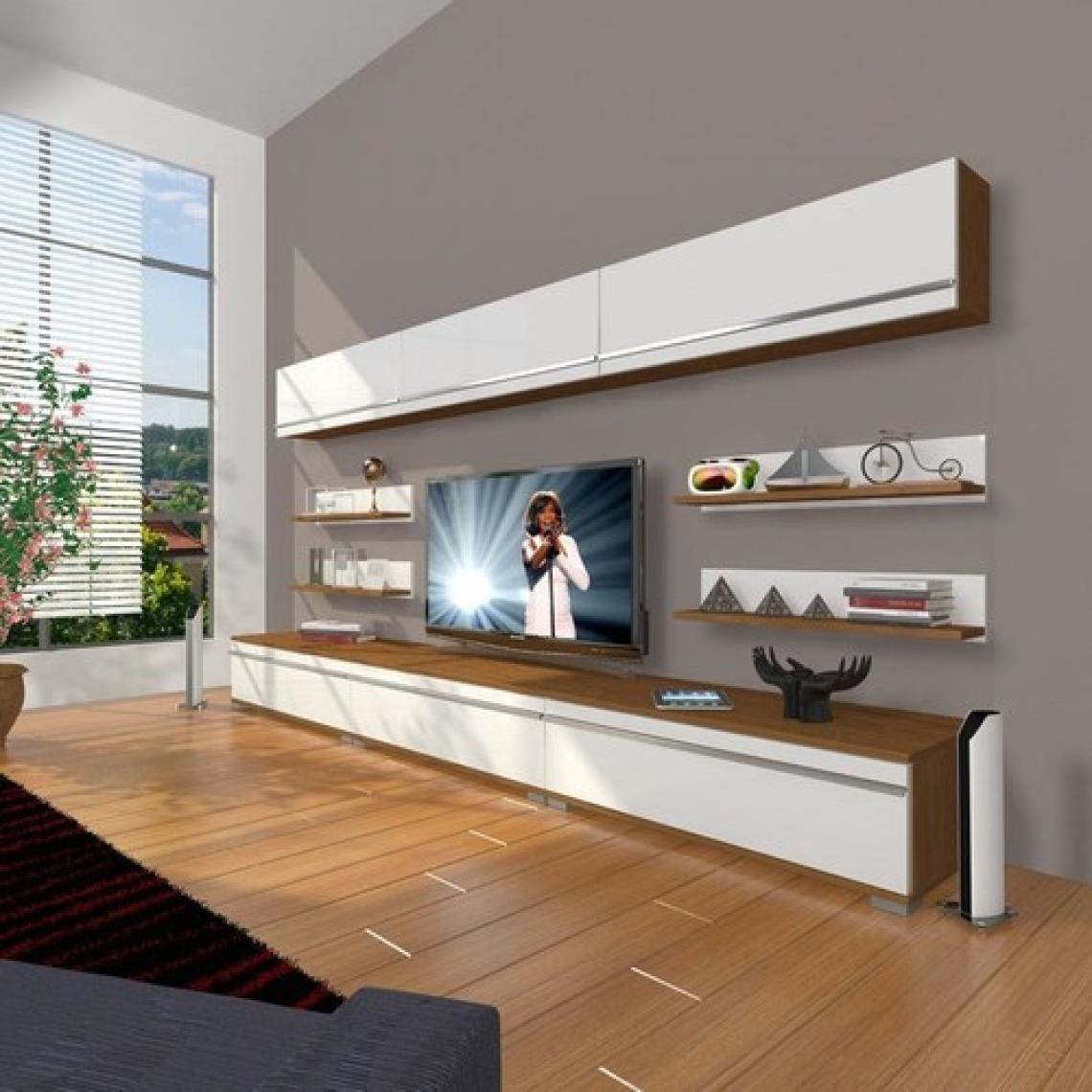 Decoraktiv Eko 8Y Mdf Tv Ünitesi Tv Sehpası Ceviz Beyaz