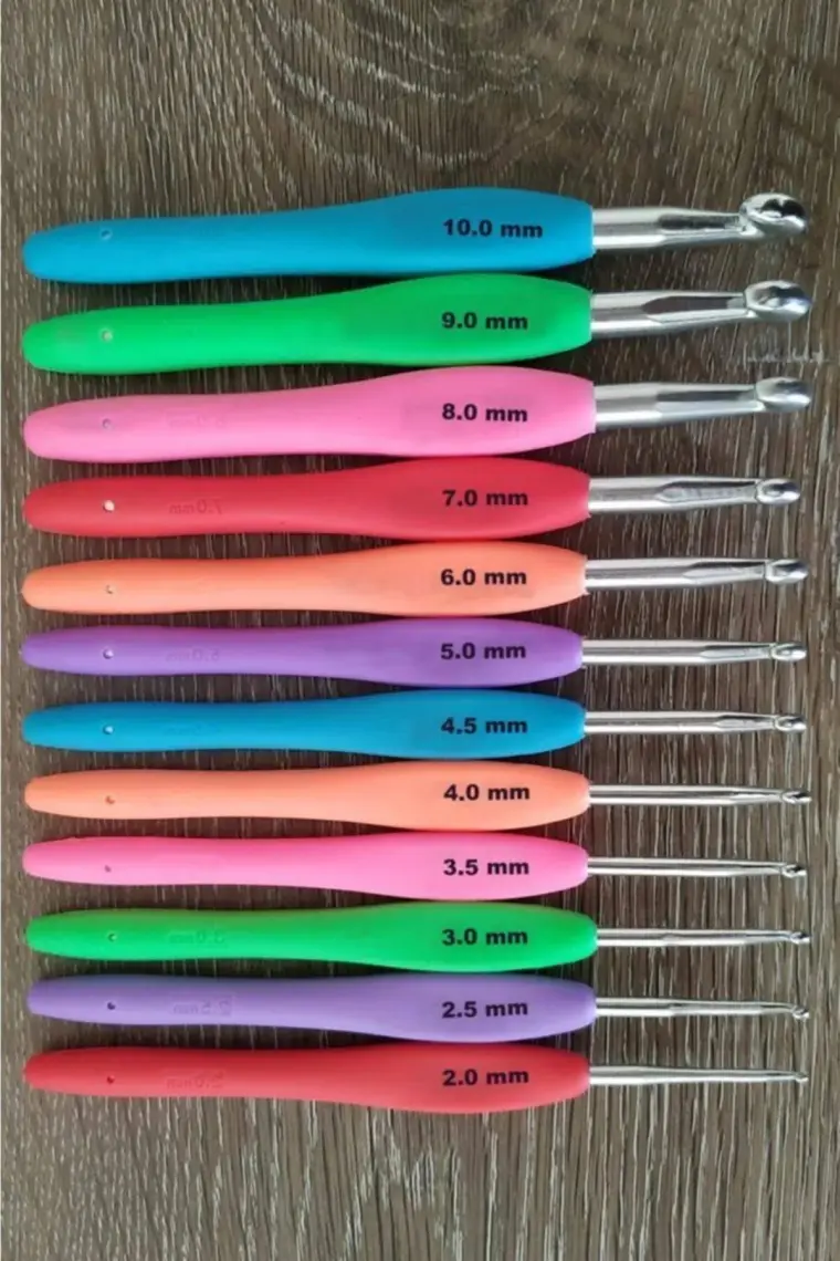 EC Shop Sgshobby Renkli Silikon Saplı 12 Farklı Numaralı Tığ Seti