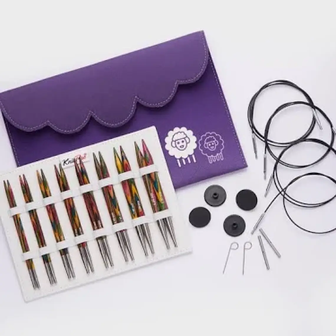 Knitpro Symfonie Deluxe Ahşap Değitşirilebilir Misinalı Şiş Seti - 20613