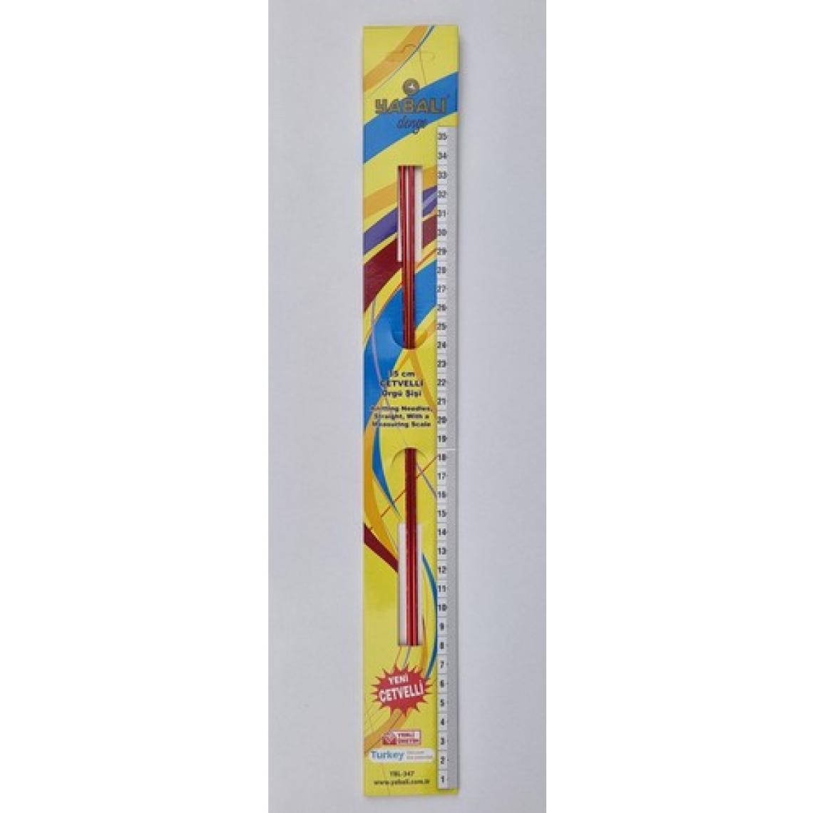 Yabalı Cetvelli 35 cm Örgü Şişi 3 mm
