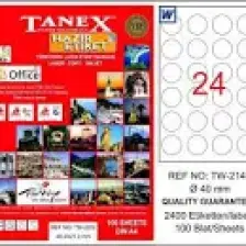 Tanex TW-2140 40 mm Laser Etiket 100 Ad.