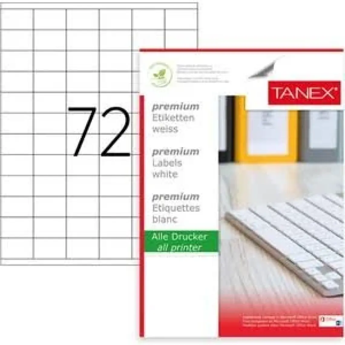 Tanex TW-2172 35 x 23 mm Etiket 100 Tabaka