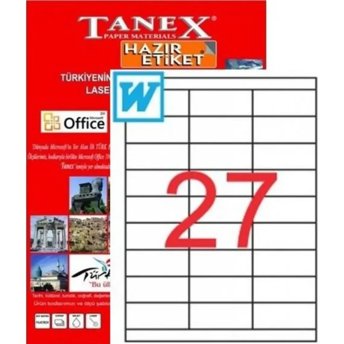 Tanex Tw-2327 70 Mm X 30 Mm 100 Sayfa Lazer
