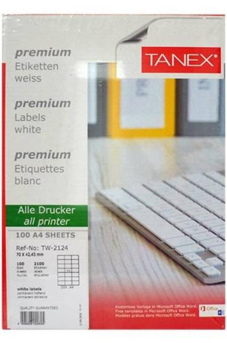 Tanex Lazer Etiket 70*42,43 mm Tw-2124