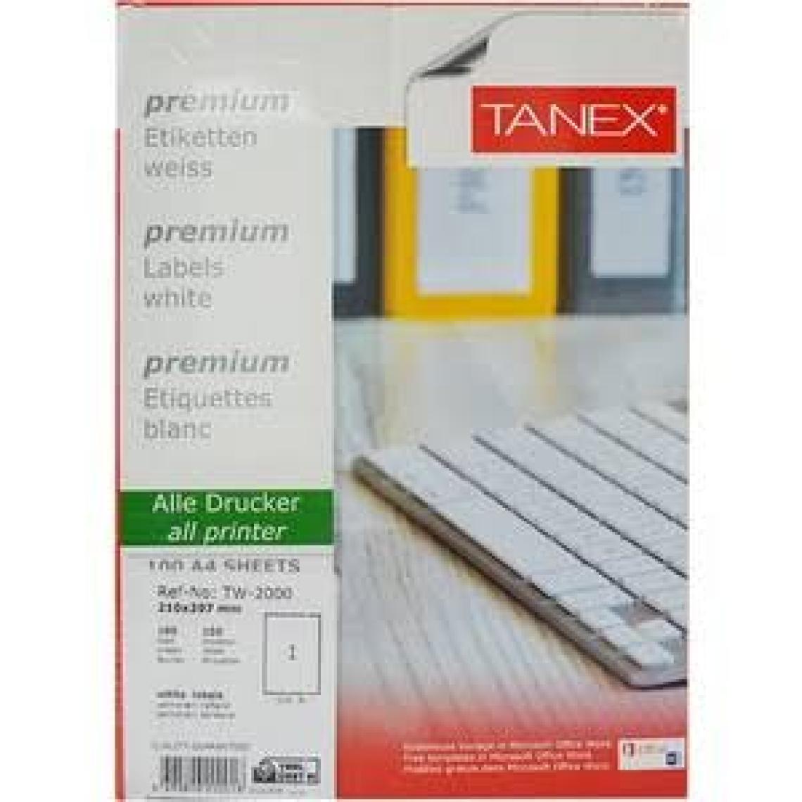 Tanex Lazer Etiket 210*297 Tw-2000
