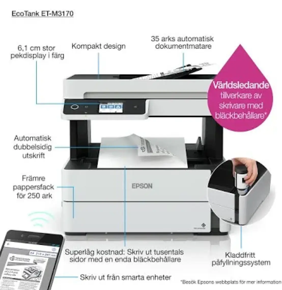 Epson EcoTank M3170 Mono Tanklı Yazıcı