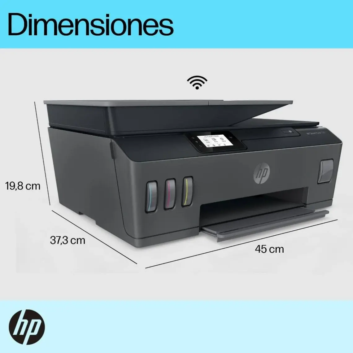 HP Smart Tank 530 Wireless All-in-One, Baskı, Tarama, Kopyalama, ADF, Wifi, 4SB24A