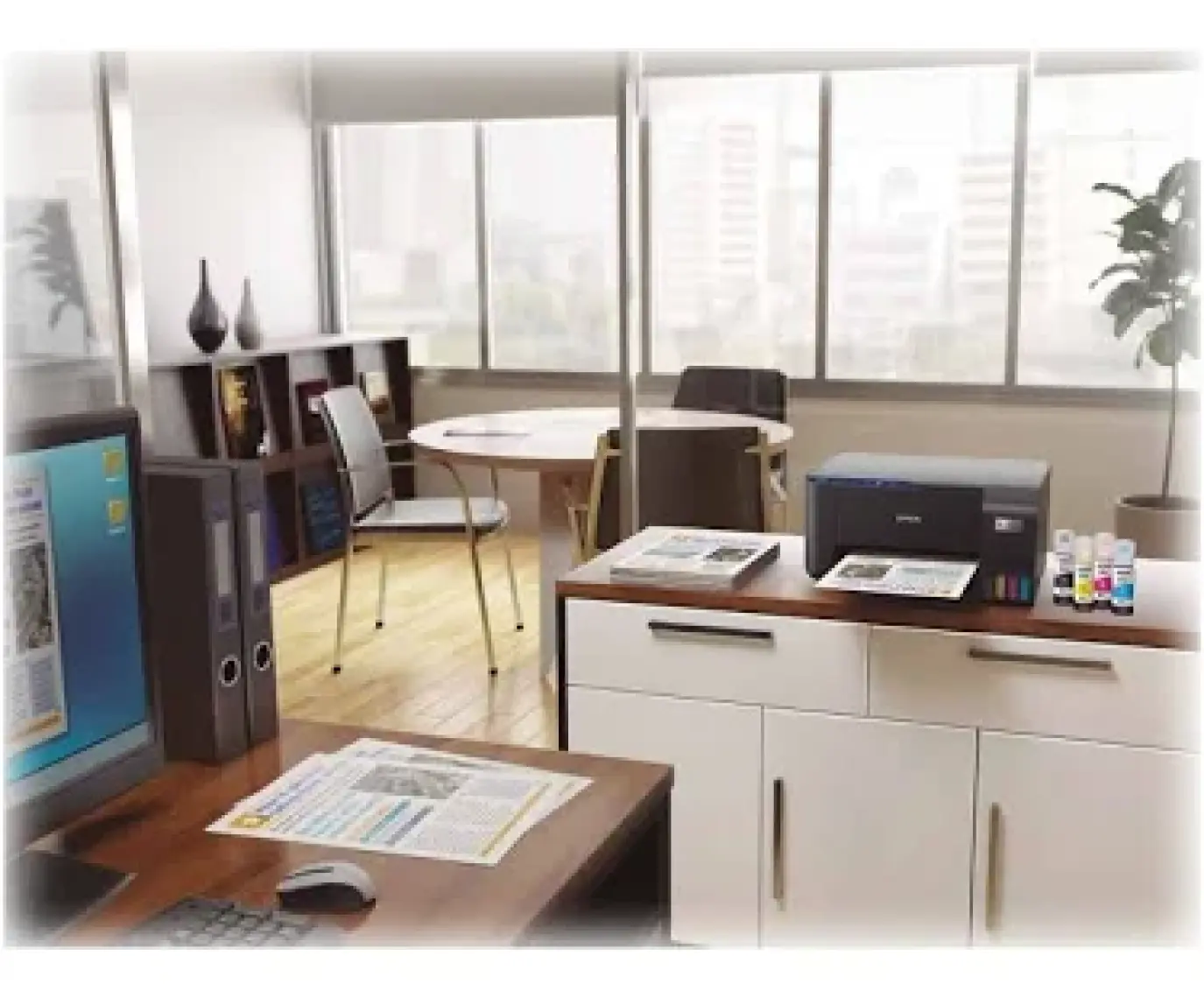 Epson EcoTank L3256 Renkli Tanklı Yazıcı Baskı-Tarama- Kopya - (USB, WiFi, Wi-Fi Direct) + ORİJİNAL EPSON Mürekkep C11CJ67411