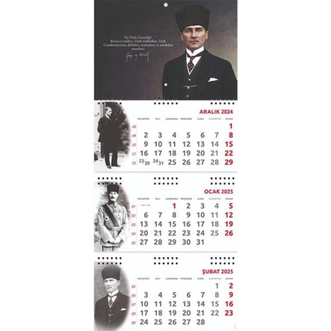 Halk Kitabevi 2025 Atatürk Gemici Duvar Takvimi - Gazi